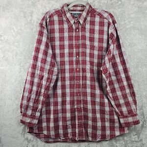 Vintage Woolrich Shirt Flannel Men XL Red‎ Flannel Button Outdoor Southwestern